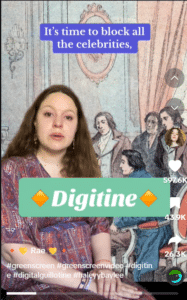 Digitine social lancé par la crétrice Lady from the outside ciblant les créateurs de contenu qui n'utilise pas leurs compte pour sensibiliser les gens